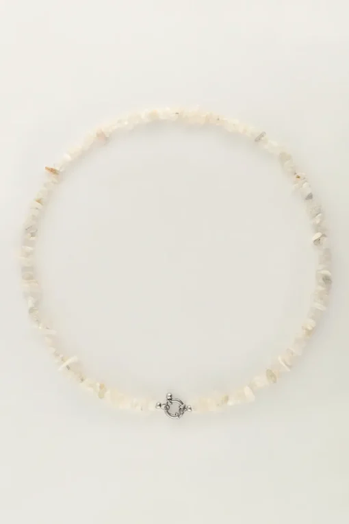 Ocean Ketting Met Witte Steentjes