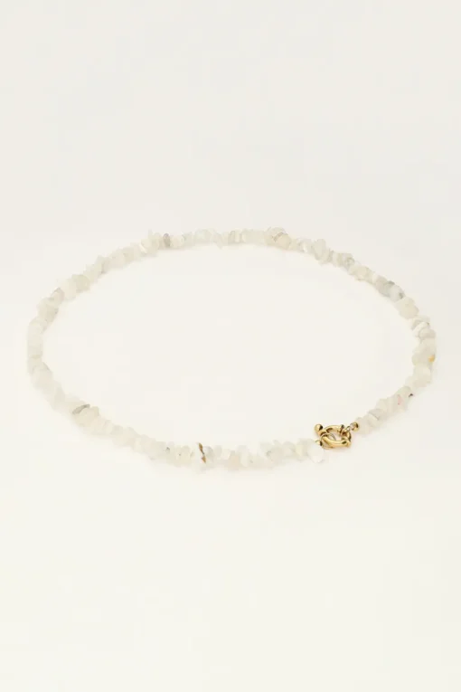 Ocean Ketting Met Witte Steentjes