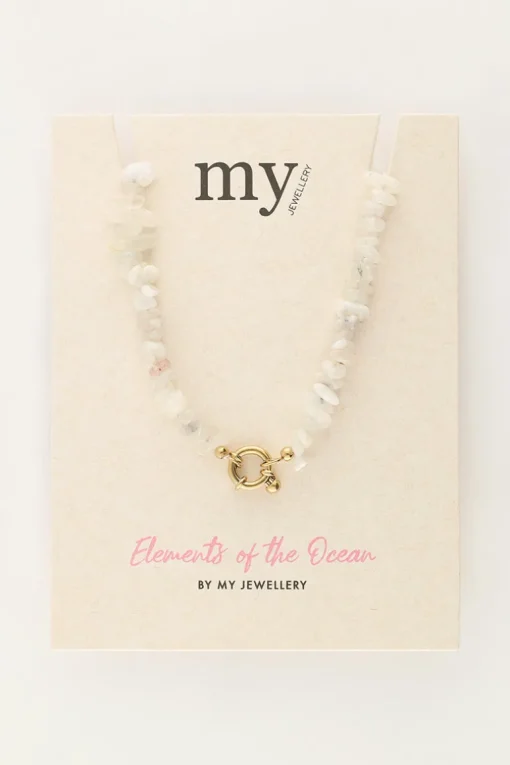 Ocean Ketting Met Witte Steentjes