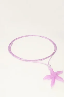 Ocean Lila Koord Ketting Met Zeester