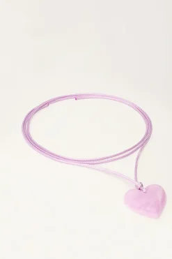 Ocean Lila Koord Ketting Met Hart
