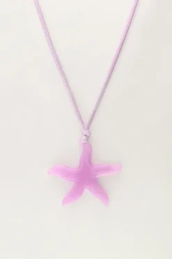 Ocean Lila Koord Ketting Met Zeester