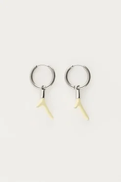 Ocean Oorringen Met Beige Koraal