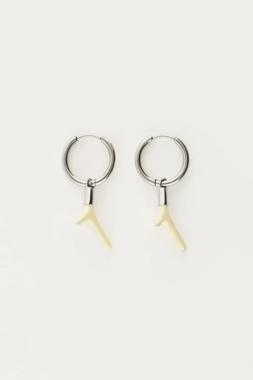 Ocean Oorringen Met Beige Koraal