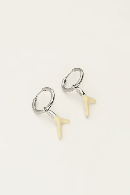 Ocean Oorringen Met Beige Koraal
