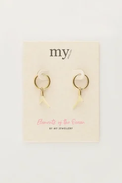 Ocean Oorringen Met Beige Koraal