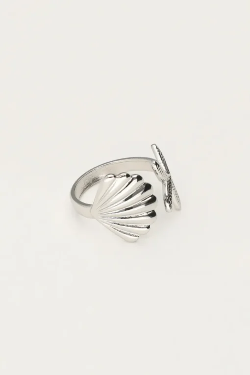 Ocean Ring Met Schelp En Zeester