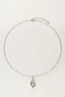 Ocean Schakelketting Met Wokkelschelp En Parel