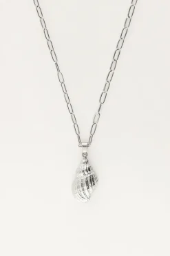 Ocean Schakelketting Met Wokkelschelp En Parel
