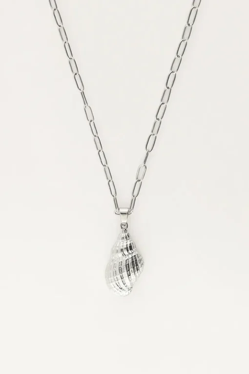 Ocean Schakelketting Met Wokkelschelp En Parel