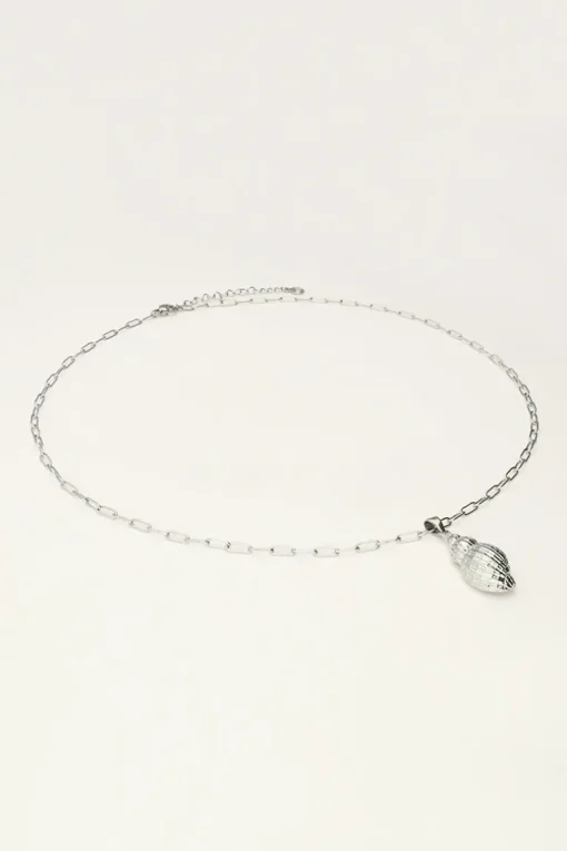 Ocean Schakelketting Met Wokkelschelp En Parel
