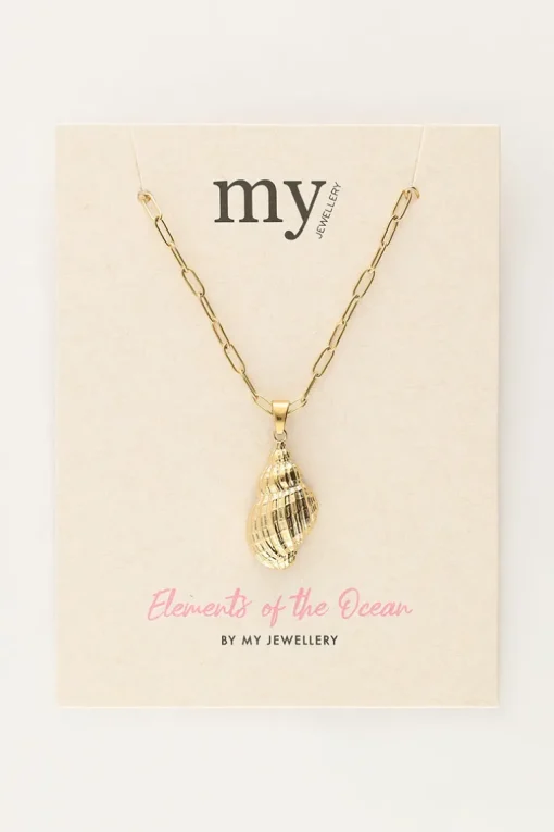 Ocean Schakelketting Met Wokkelschelp En Parel
