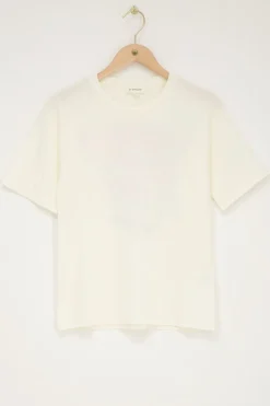 Off-white T-shirt Met Roze Strik