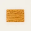 Okergele Pasjeshouder Met Croco Design