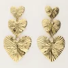 Oorbellen Drie Hammered Hearts