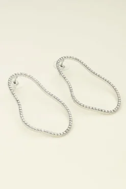 Oorbellen Met Organische Vorm Met Strass