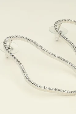 Oorbellen Met Organische Vorm Met Strass
