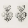 Oorbellen Twee Hammered Hearts