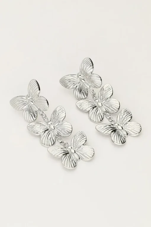 Oorhangers Met 3 Vlinders