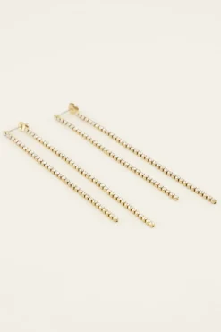 Oorhangers Met Koordjes Van Strass Stenen