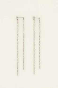Oorhangers Met Koordjes Van Strass Stenen