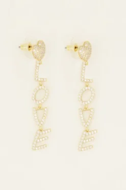 Oorhangers Met Love Letters & Strass