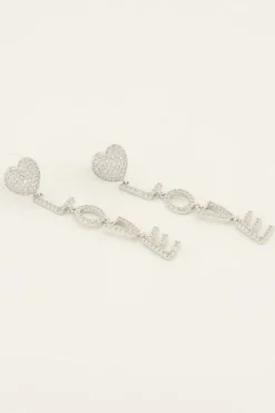 Oorhangers Met Love Letters & Strass