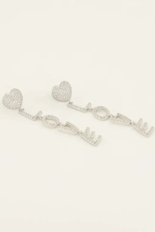 Oorhangers Met Love Letters & Strass