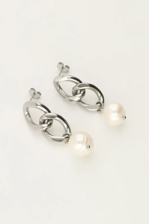 Oorhangers Schakel & Parel