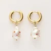 Oorringen Met Parel Met Multikleur Studs