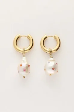 Oorringen Met Parel Met Multikleur Studs