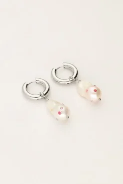Oorringen Met Parel Met Multikleur Studs