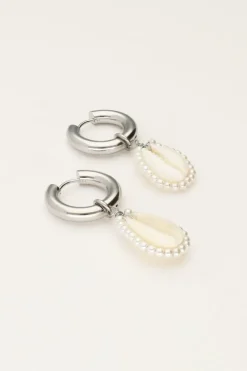 Oorringen Met Schelp En Parels
