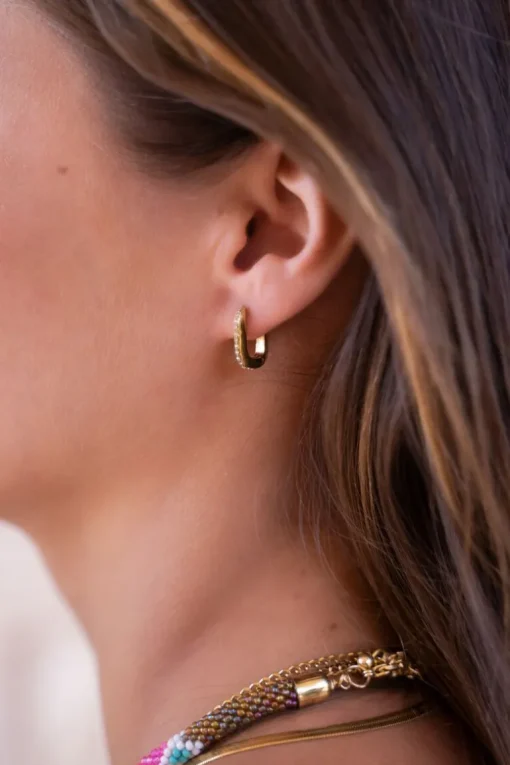 Oorringen Met Strass Stenen