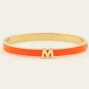 Oranje Bangle Met Initial