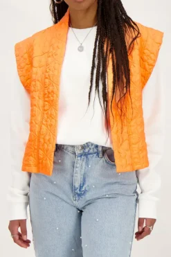 Oranje Gewatteerd Gilet