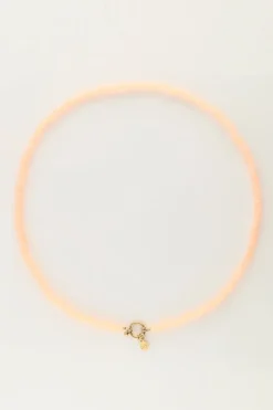 Oranje Kralenketting Met Slotje