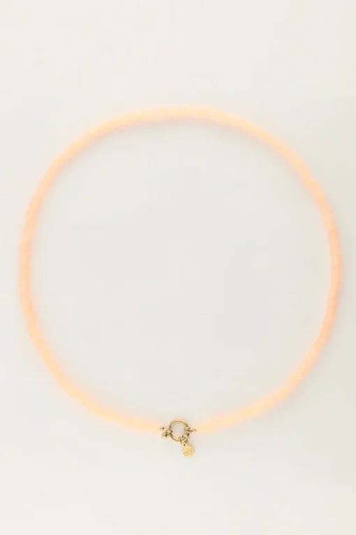 Oranje Kralenketting Met Slotje