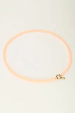 Oranje Kralenketting Met Slotje