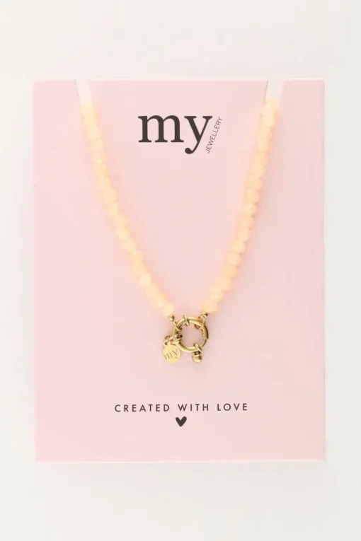Oranje Kralenketting Met Slotje