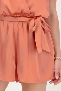 Oranje Playsuit Satijnen Look