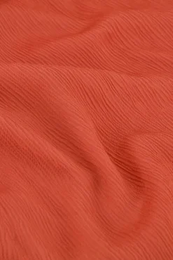 Oranje Wikkeljurk Met Gedrapeerde Tailleband