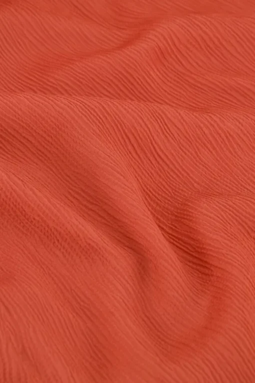 Oranje Wikkeljurk Met Gedrapeerde Tailleband