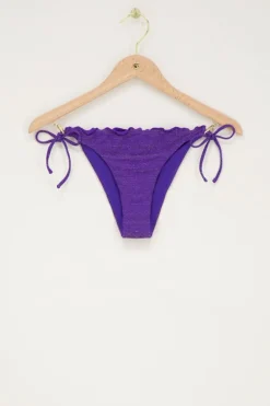 Paars Bikini Broekje Met Ruffles En Lurex