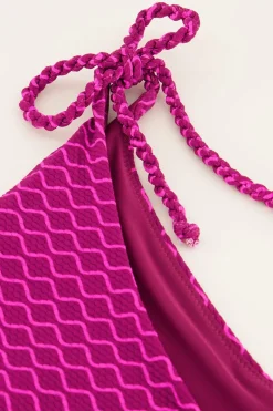 Paars Bikini Broekje Met Zigzag Print