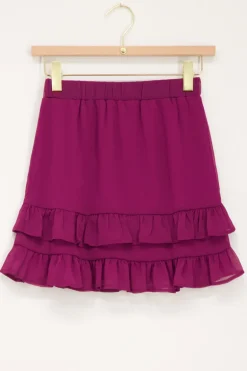 Paars Rokje Met Ruffles