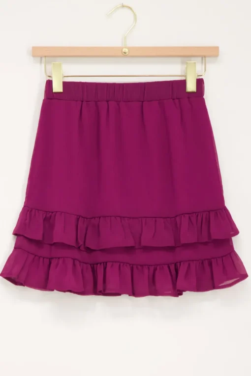Paars Rokje Met Ruffles