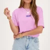 Paars T-shirt Paris Met Bloemen