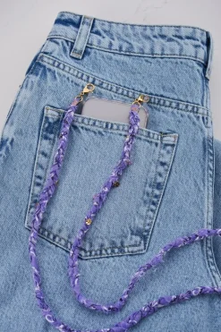 Paarse Bandana Telefoonkoord