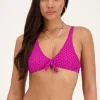 Paarse Bikini Top Met Zigzag Print